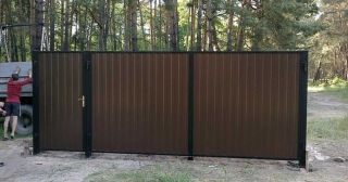 Купить распашные ворота из профнастила Тутаев, цена от 2780 руб.